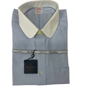 Vintage Brooks Brothers Men’s Blue Dress Shirt Size 17.5 34 New with Tags